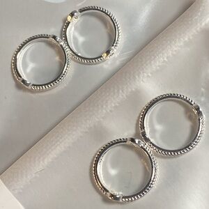10mm Silver Plated Bead frames (4)